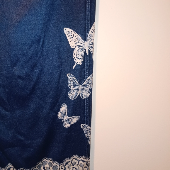 Butterfly print and denim leggings, casual leggings for spring and summer, women - Picture 3 of 4